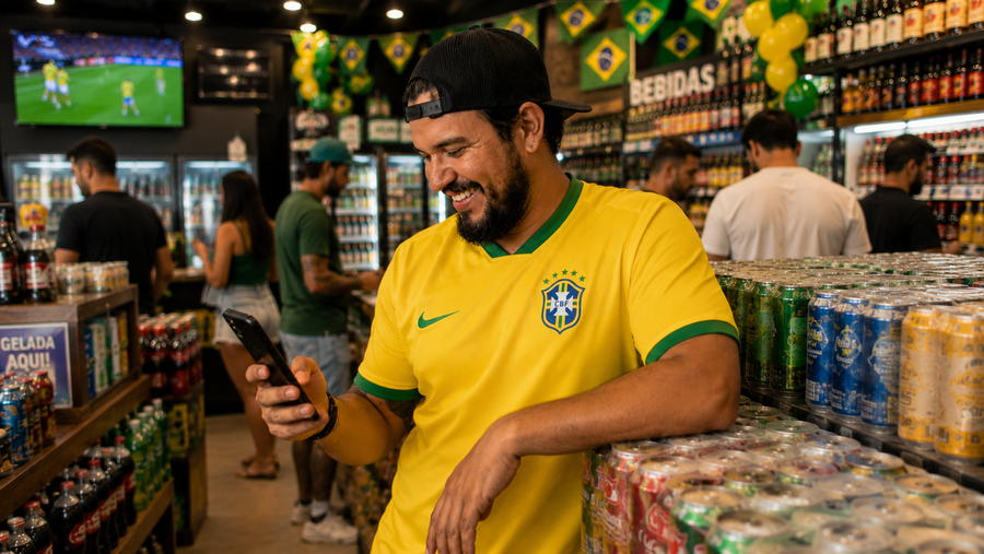 Copa do Mundo 2026: o varejo brasileiro vai movimentar mais de R$ 4,3 bilhões em vendas adicionais — e bebidas lideram com R$ 2,97 bilhões